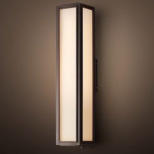 NIB Restoration Hardware Union Filament Milk Glass Tall Wall Sconce- 1 available